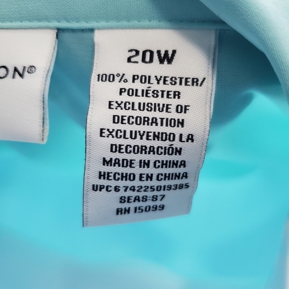 Covington Shirt Women 20W Embroidered Button Down Blouse - Picture 6 of 12